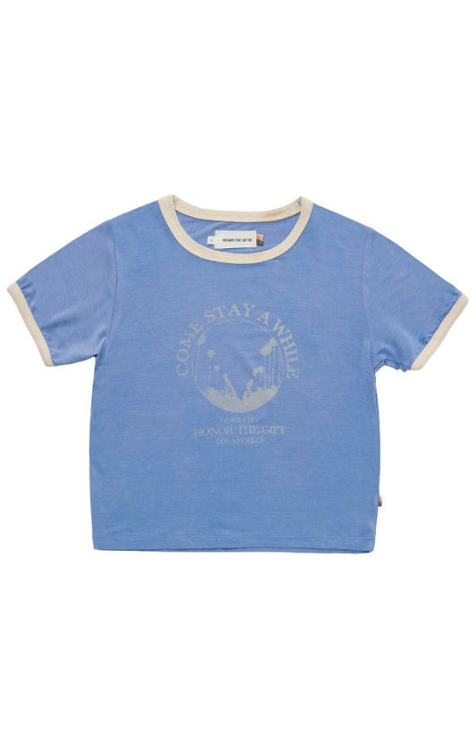 Baby Ringer Knit Sky Blue