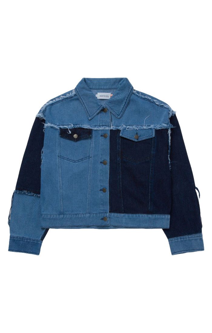HONOR THE GIFT- Patchwork Denim Coat