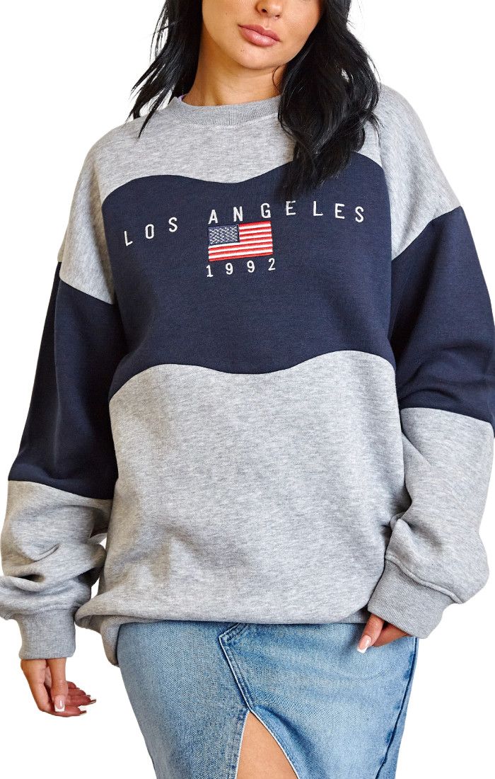 DAISY STREET- CB LA Embroidered Crewneck