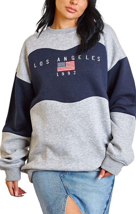 CB LA Embroidered Crewneck
