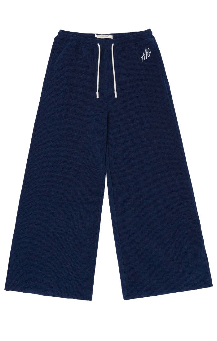 HONOR THE GIFT- Textured Wide Leg Pant (Blue)
