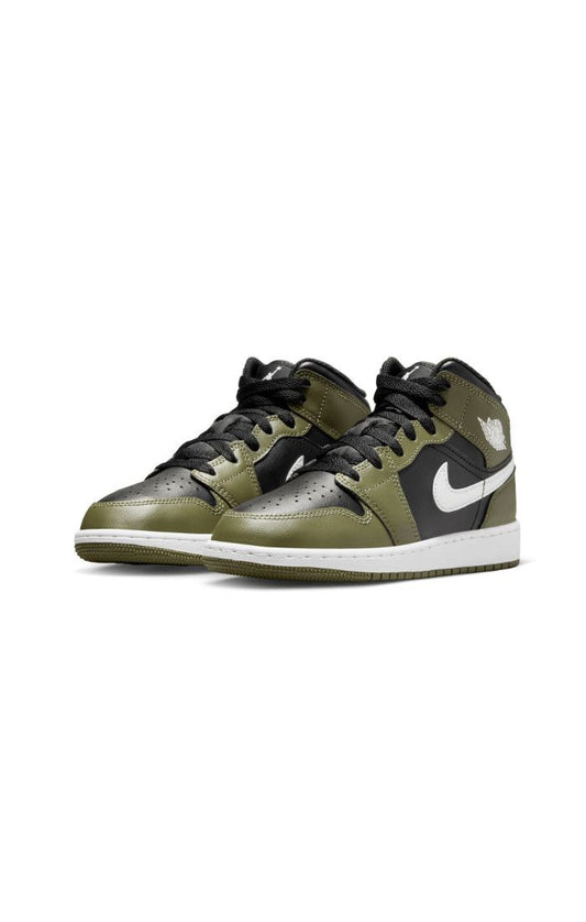 AIR JORDAN 1 Mid Youth "Black/Olive"