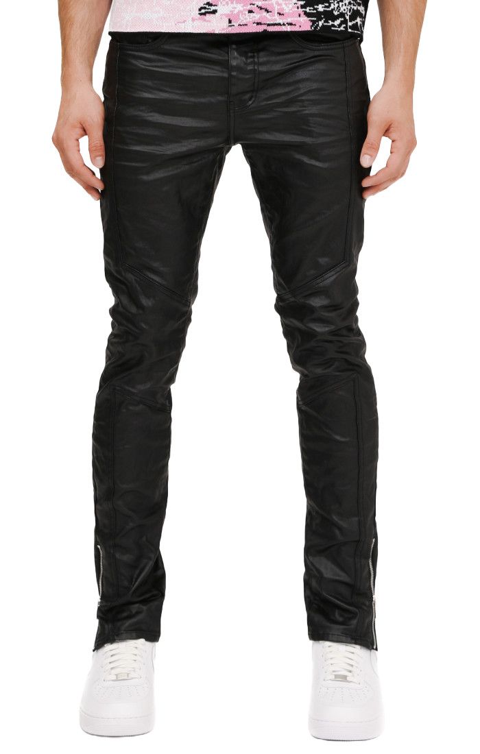 PURPLE- Skinny Shiny Racer Pant