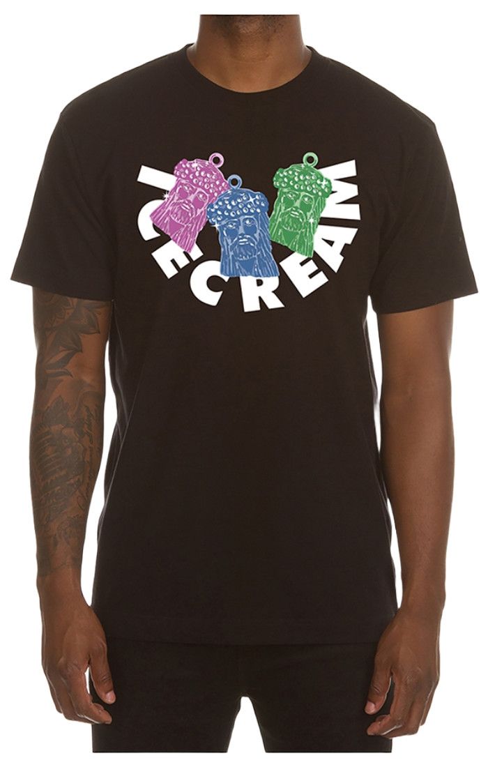 ICE CREAM- Pieces Tee (Black)