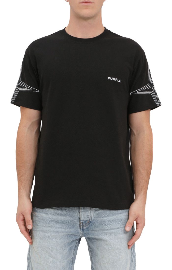 PURPLE Embroidered Logo Jersey Tee