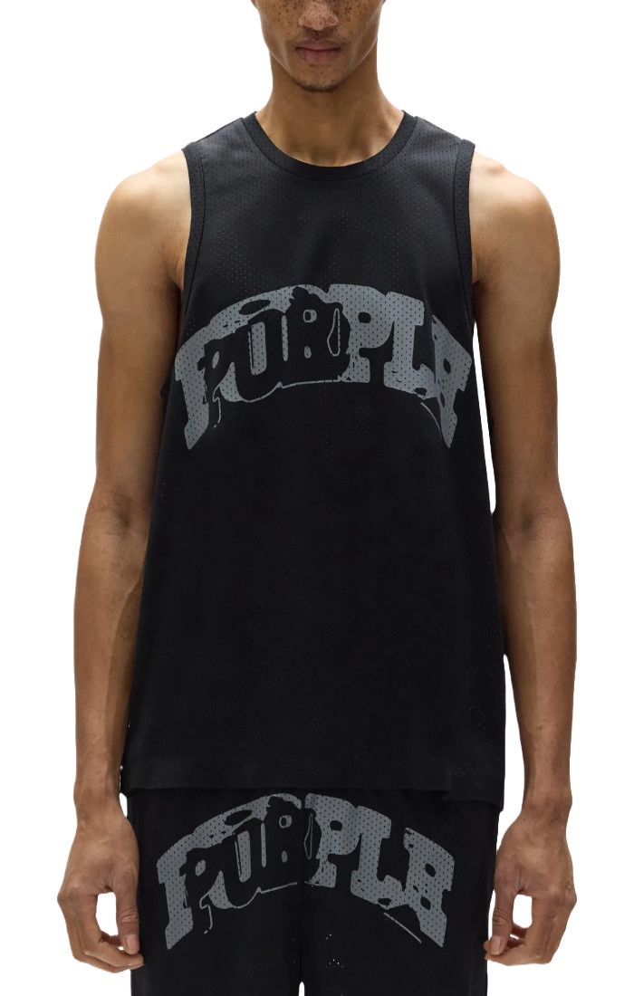 PURPLE Slab Mesh Tank Top