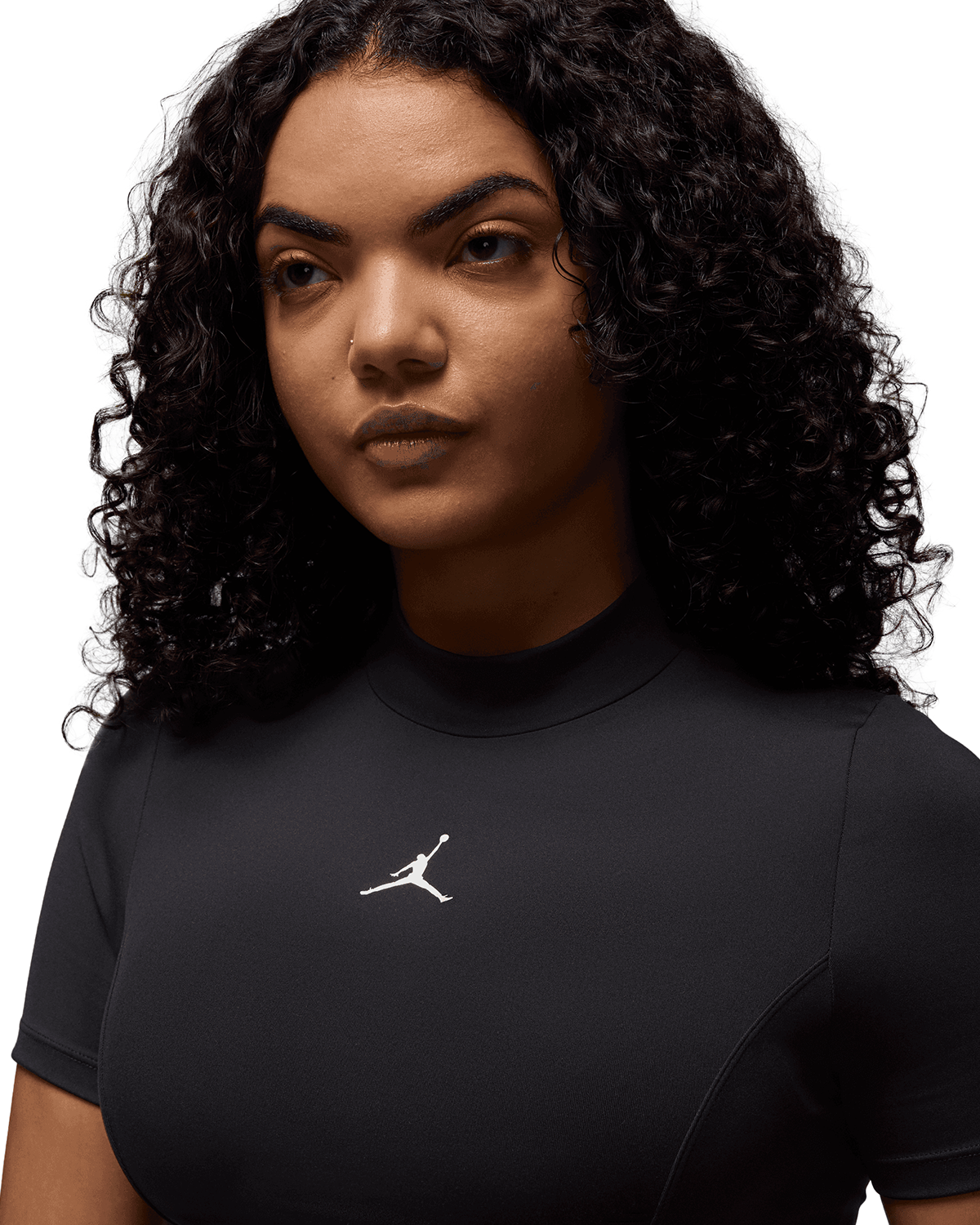 Womens Short-Sleeve Knit Crop Top