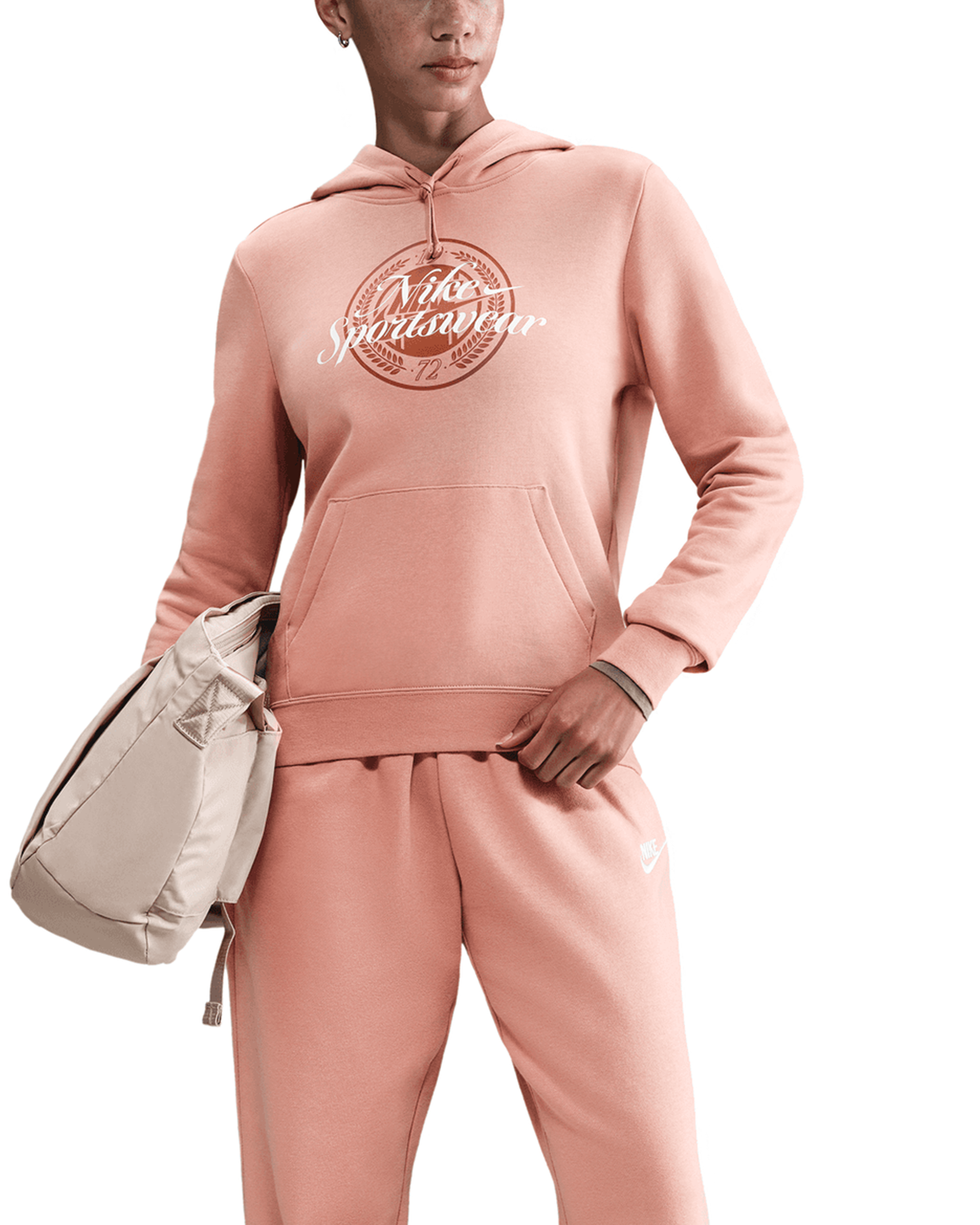 NIKE Womens Sportswear Graphic Pullover Hoodie