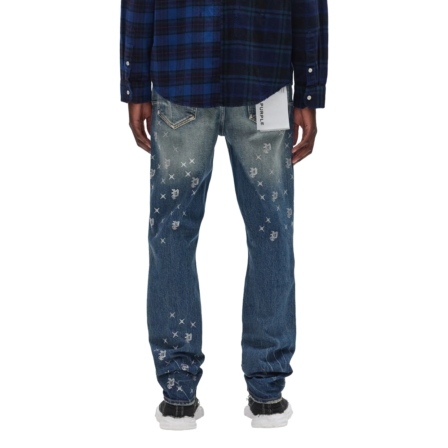 Monogram Bling Vintage Denim Pant