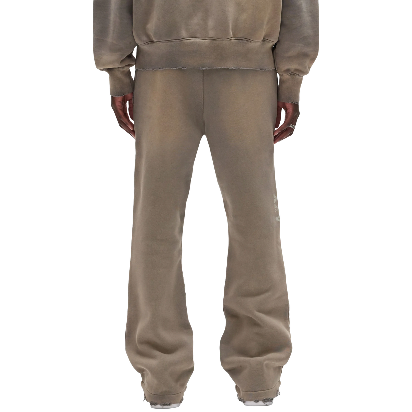 PURPLE Slab Outline Fleece Flared Sweats