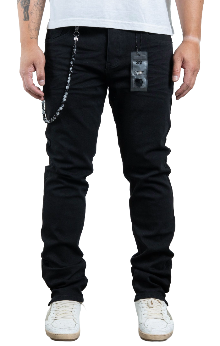 MIDNIGHT BLACK Slim Non Distress Denim