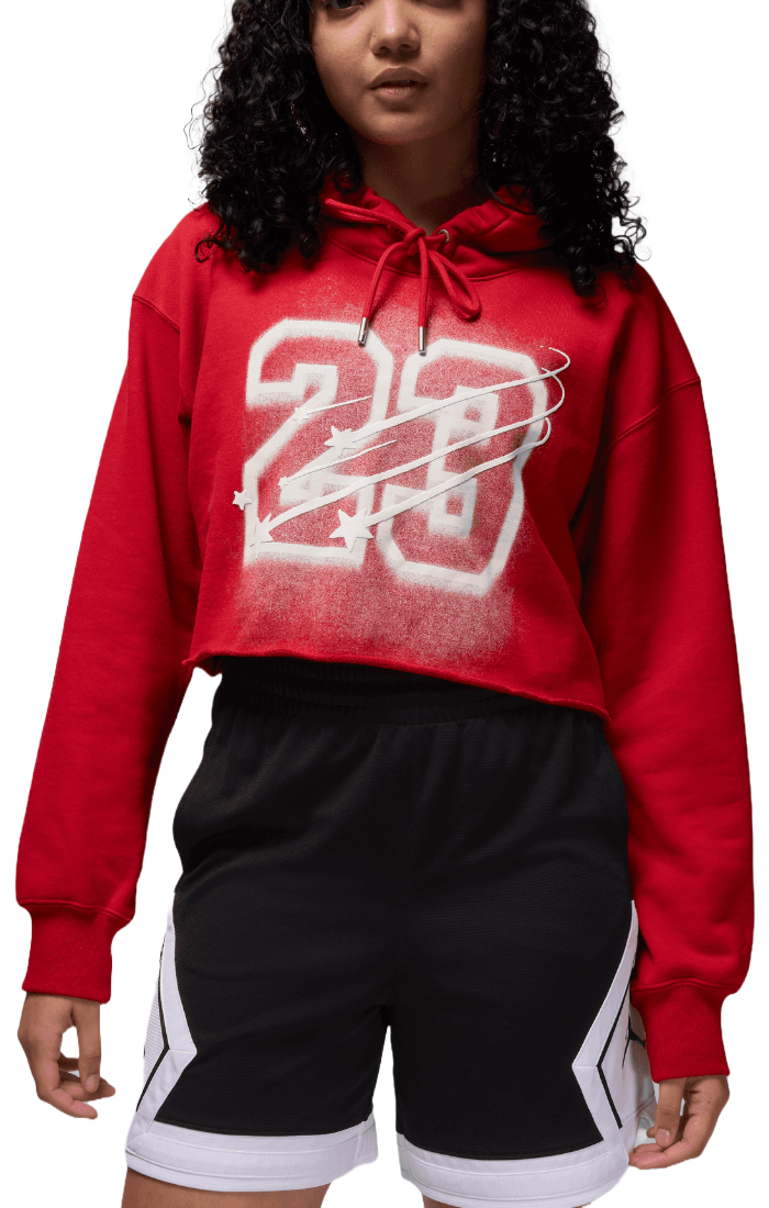JORDAN Women's Cropped Satin-Lined Hoodie