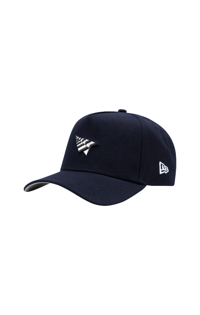 PAPER PLANES- The B-Side Crown 9FORTY A-Frame Snapback Hat (Navy)