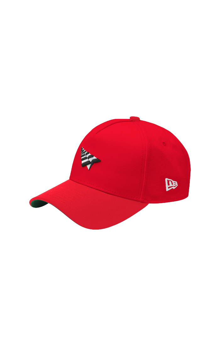 PAPER PLANES- The B-Side Crown 9FORTY A-Frame Snapback Hat (Crimson)