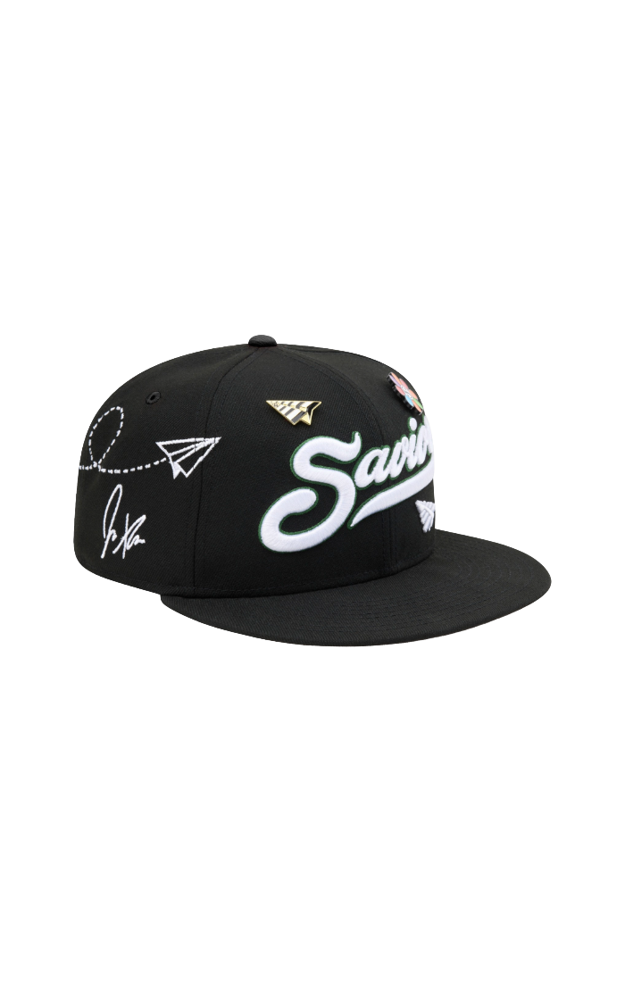 PAPER PLANES Jae Tips X Planes Savior 59FIFTY Fitted Crown Hat (Black)