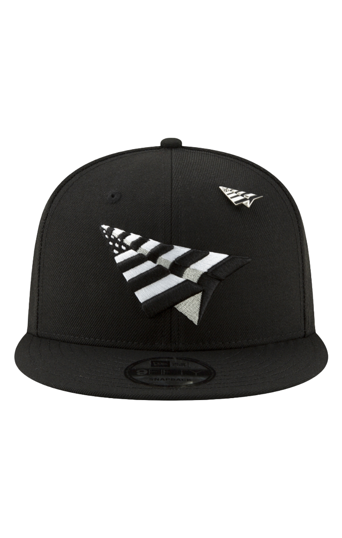 PAPER PLANES- The Original Crown 9Fifty Snapback (Black/Green Undervisor)
