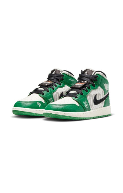 AIR JORDAN 1 Mid SE Youth "Overbranded"