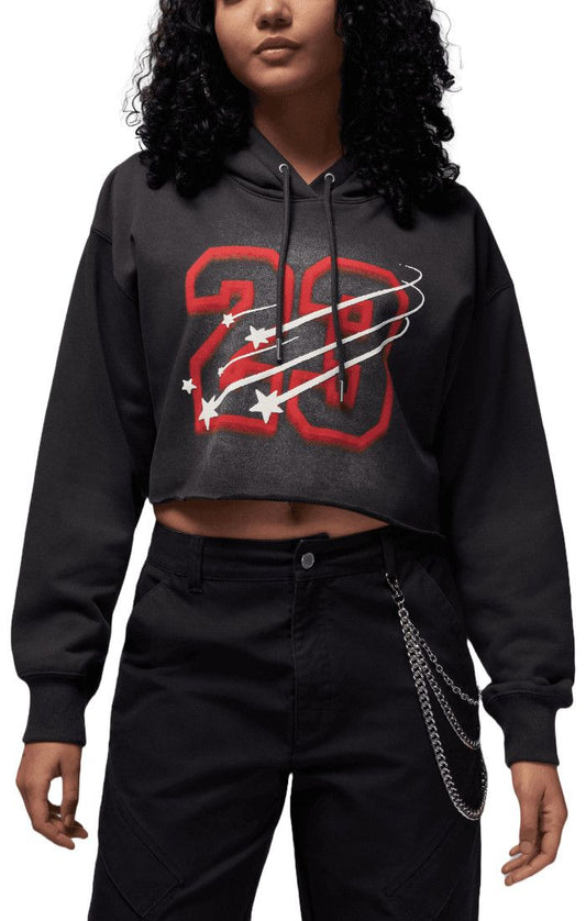 JORDAN  Women's Cropped Satin-Lined Hoodie