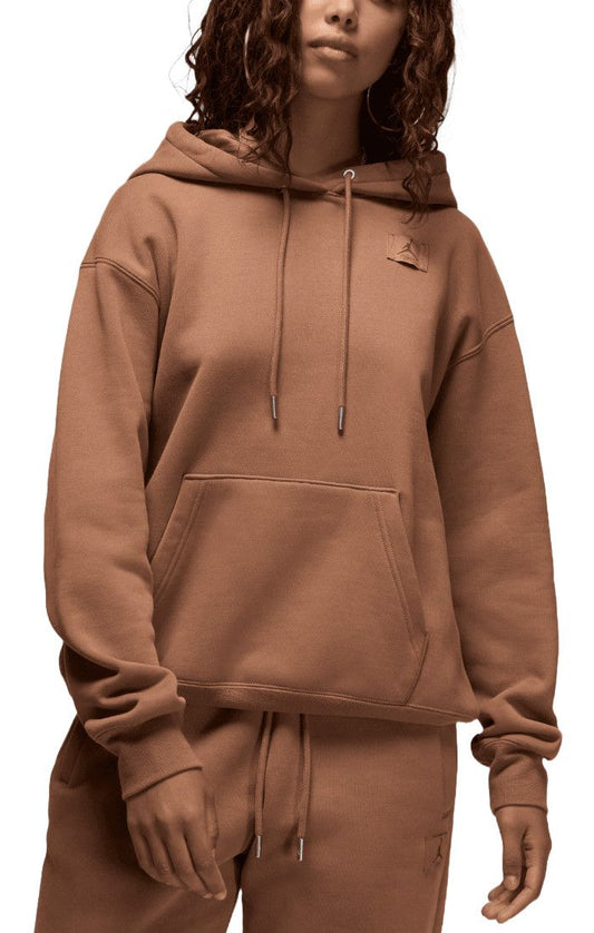 JORDAN Fleece Satin-Lined Pullover Hoodie