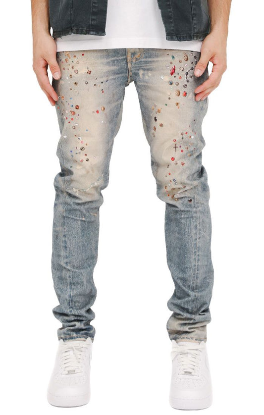 PURPLE Skinny Cyanine Jewel Denim