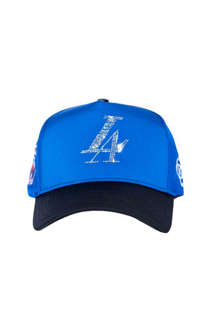 Paradise LA Crystals Hat Royal Satin/Black