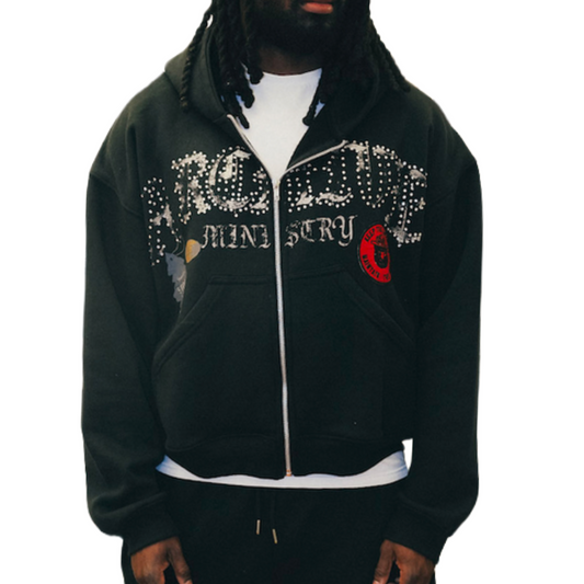 Bear Mountain Camp Studded Double Zip Hood