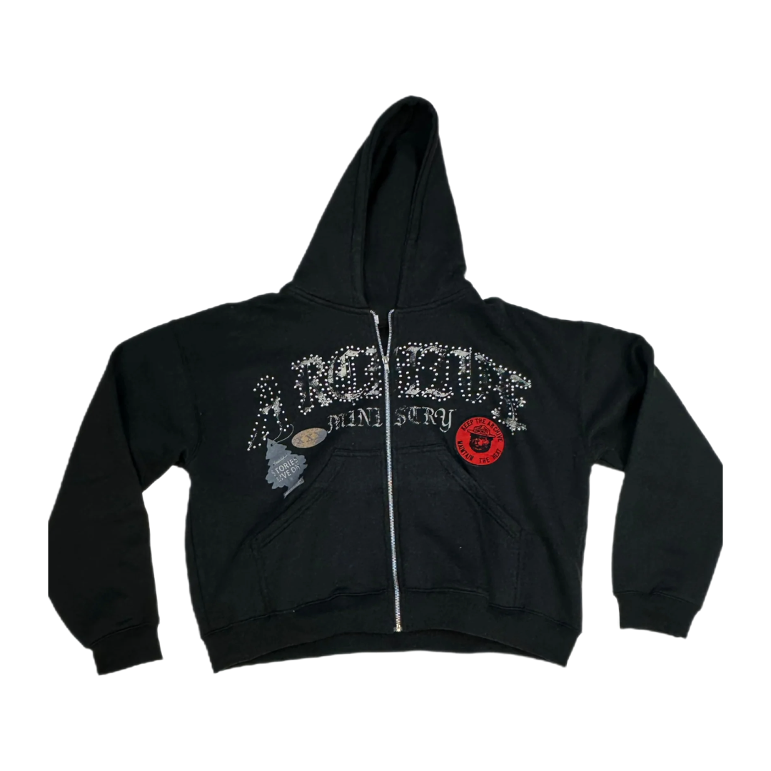 Bear Mountain Camp Studded Double Zip Hood