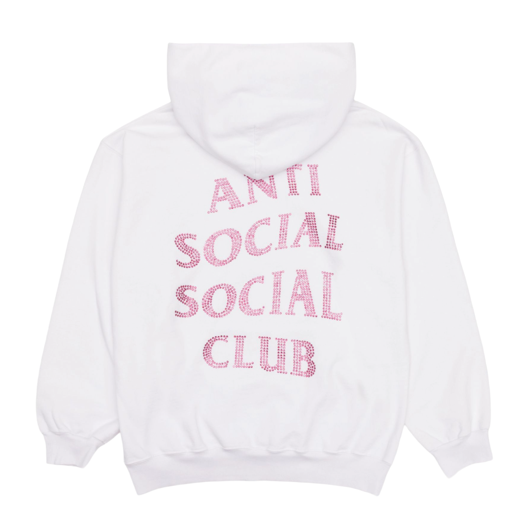 Rhinestone Mind Games Hoodie (White)