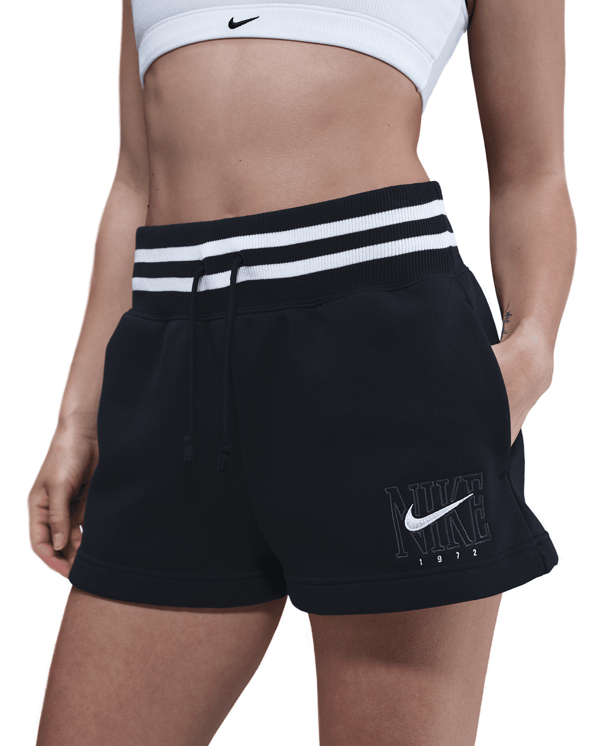 Phoenix Fleece  High-Waisted Graphic Shorts