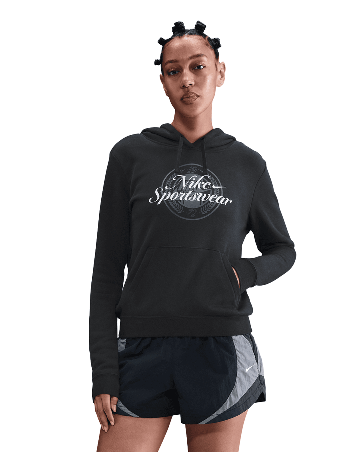 NIKE Womens Sportswear Graphic Pullover Hoodie