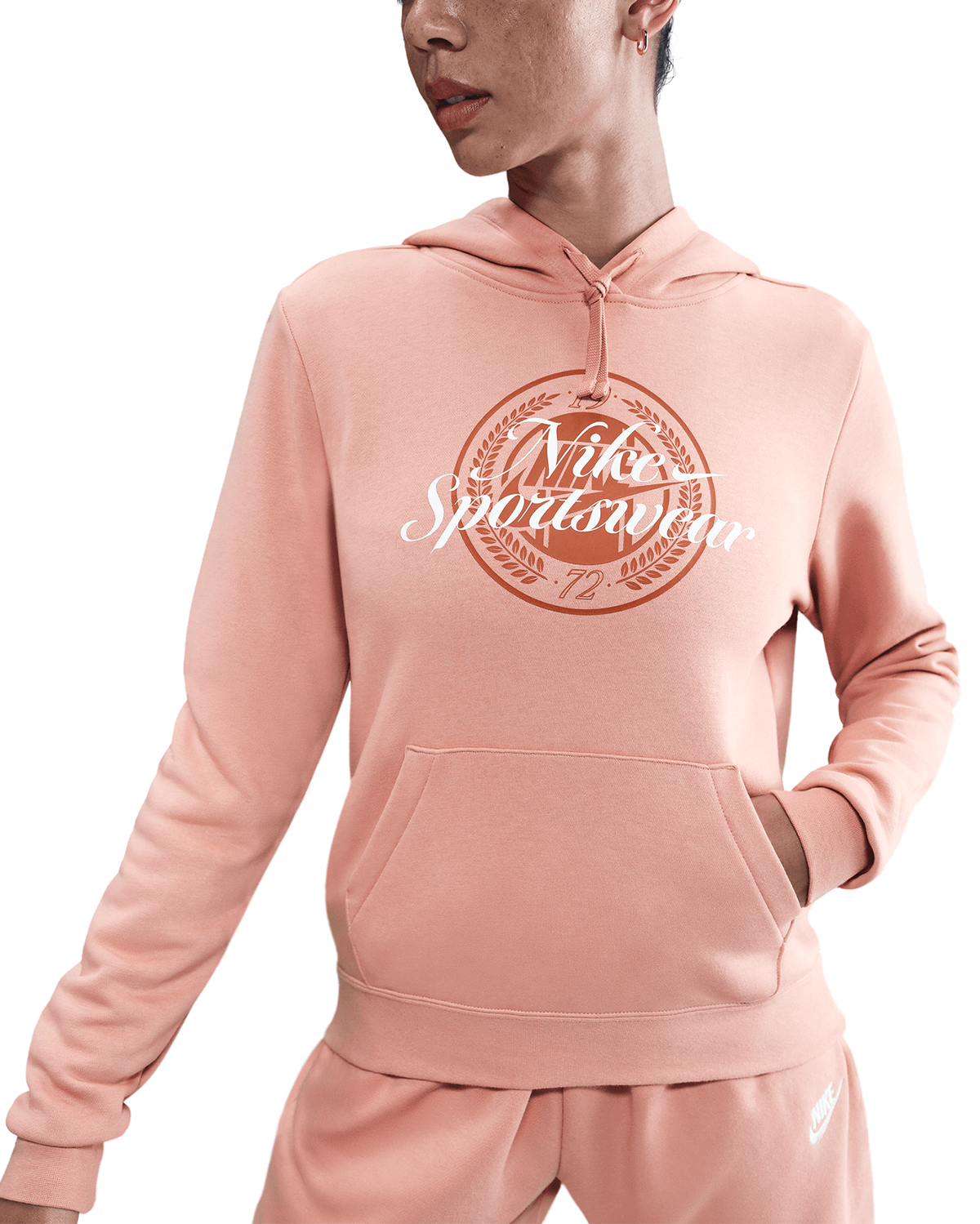 NIKE Womens Sportswear Graphic Pullover Hoodie