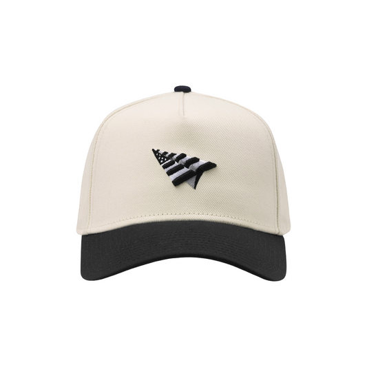 The B-Side Crown 9FORTY A-Frame Snapback Hat (White/Black)