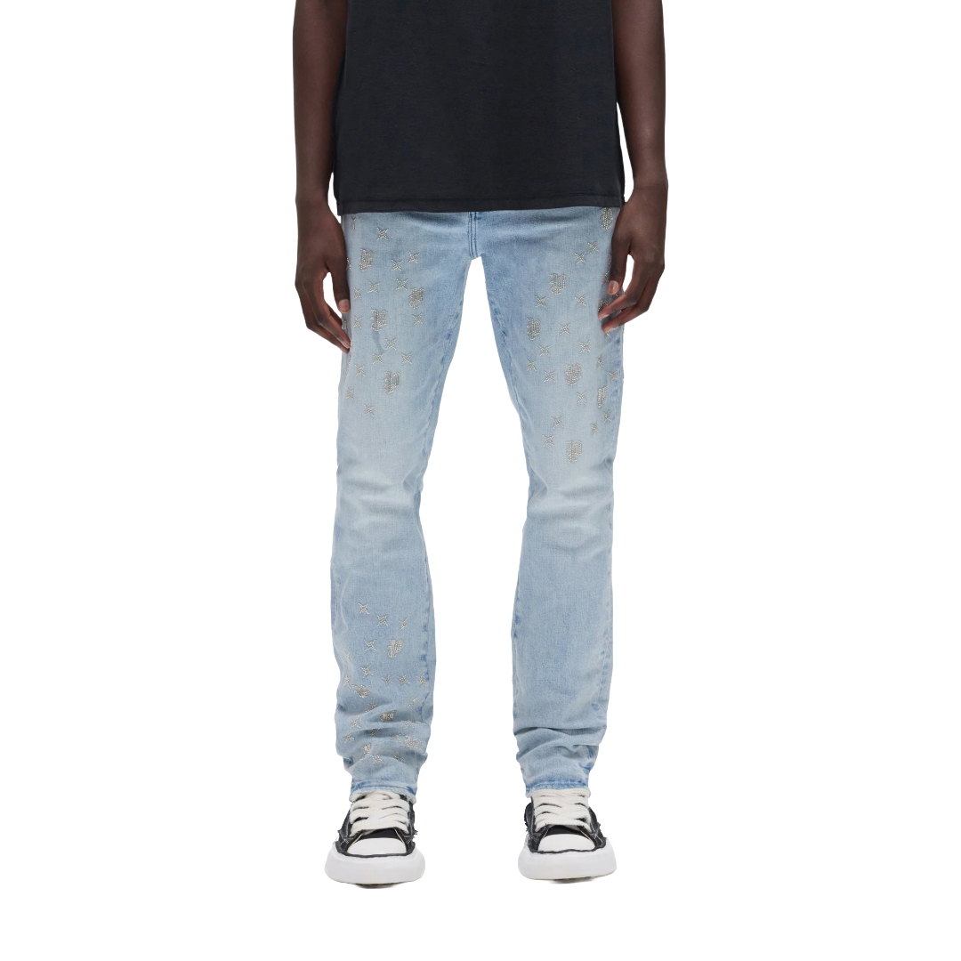 Beaded Monogram Denim