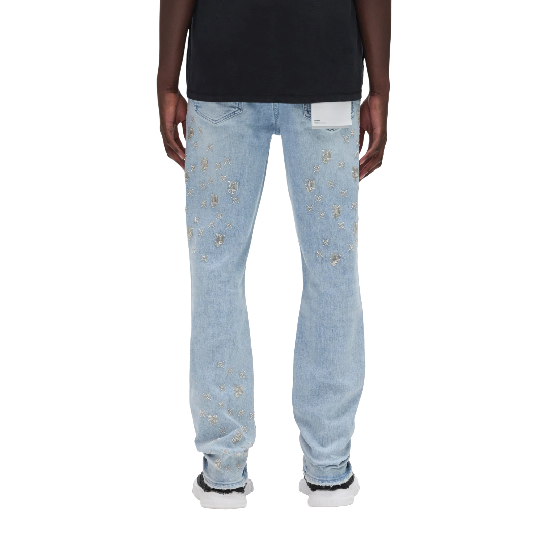 Beaded Monogram Denim