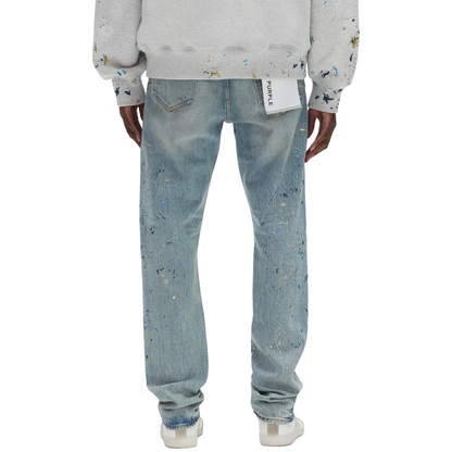 PURPLE Sequin Splatter Paint Denim