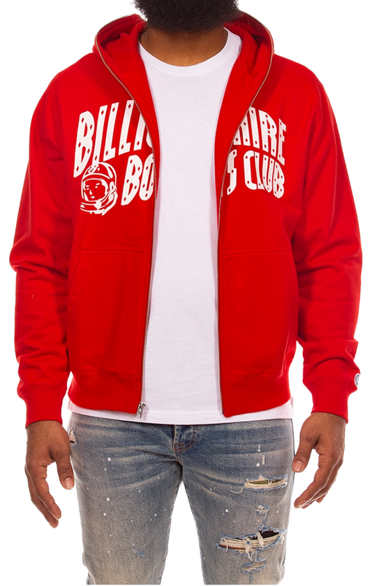 BILLIONAIRE BOYS CLUB Curve Zip Hoodie (Red)