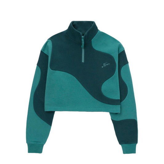 Curved Patchwork Knit Green