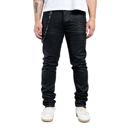 Black Wax Skinny Denim