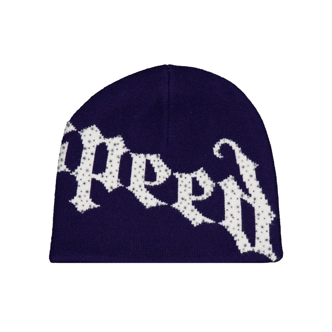 OG Logo Studded Beanie (Navy/White)