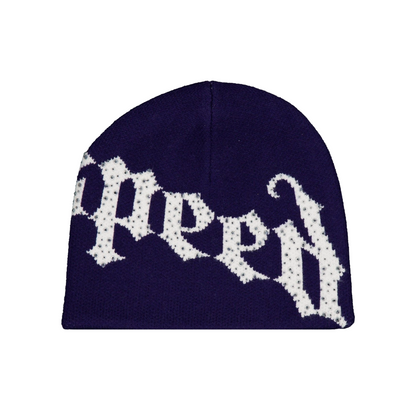OG Logo Studded Beanie (Navy/White)