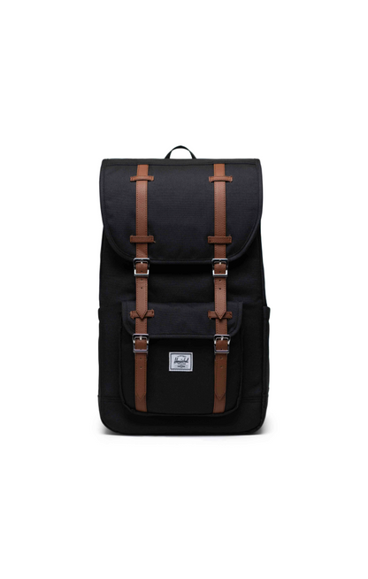 Little America Backpack Black/Tan Leather