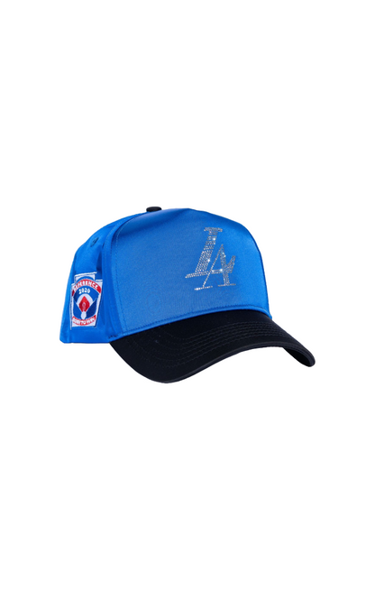 Paradise LA Crystals Hat Royal Satin/Black