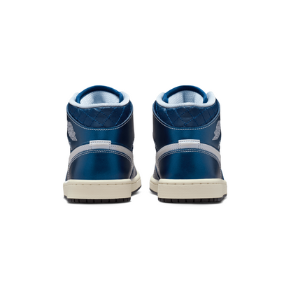 Air Jordan 1 Mid SE Women's "Metallic Blue Quilted"