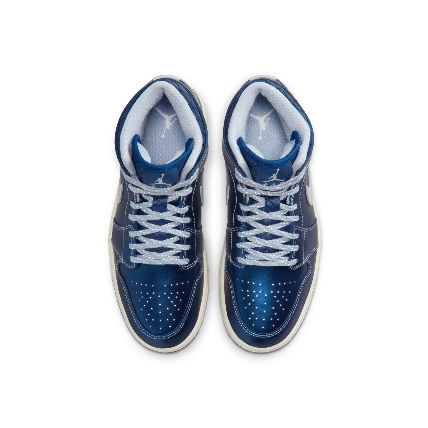 Air Jordan 1 Mid SE Women's "Metallic Blue Quilted"