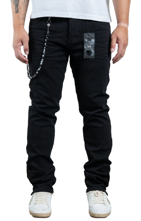 MIDNIGHT BLACK Slim Non Distress Denim