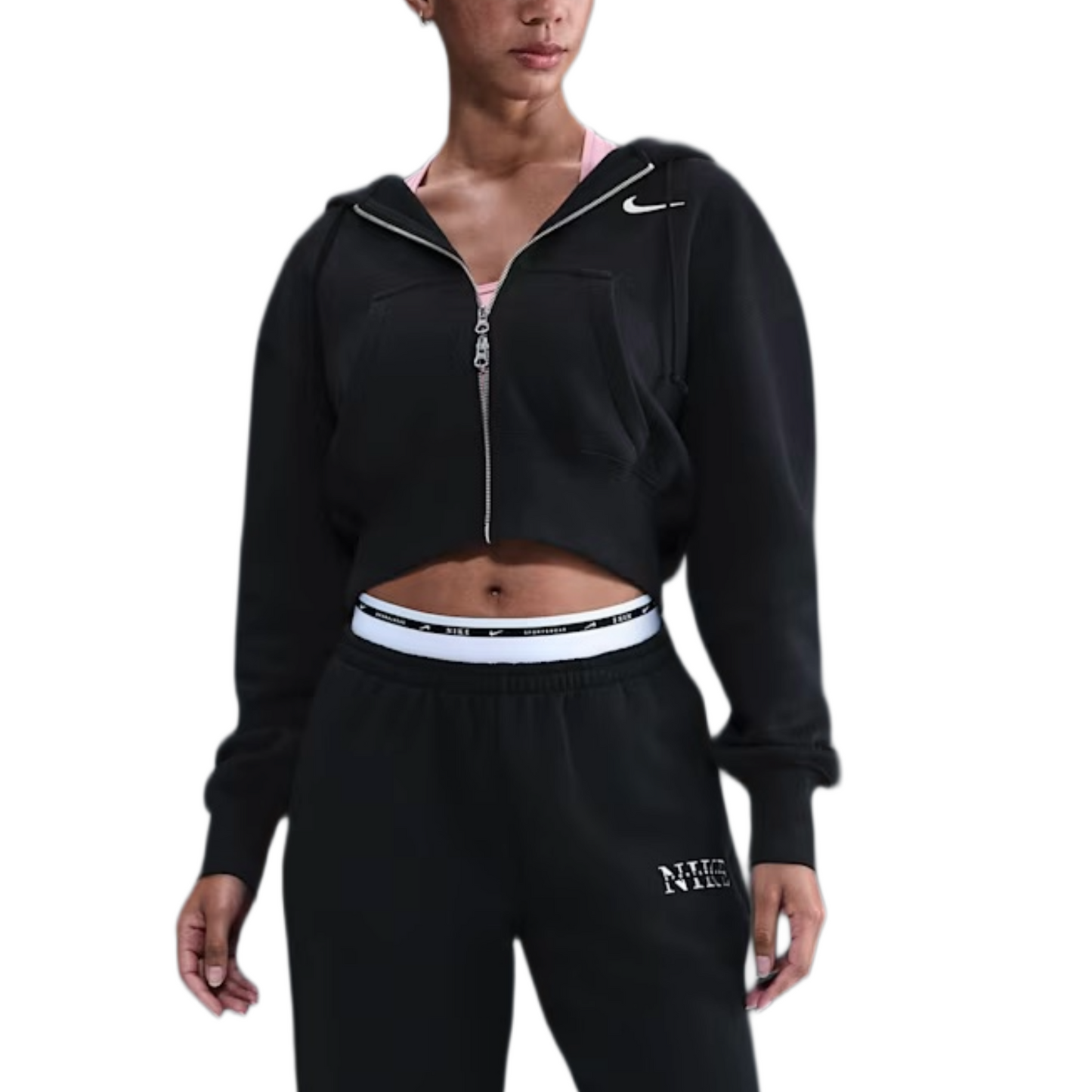 Phoenix Fleece  Loose Cropped Full-Zip Hoodie