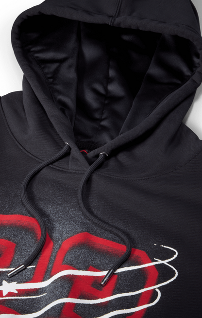JORDAN Cropped Satin-Lined Hoodie