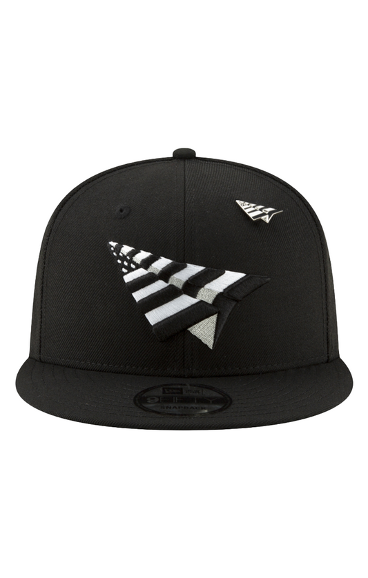 PAPER PLANES- The Original Crown 9Fifty Snapback (Black/Green Undervisor)