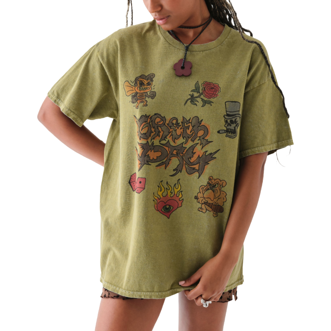 Green Day Tee Green