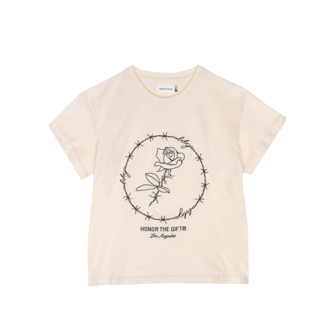 Barbwire Rose Tee